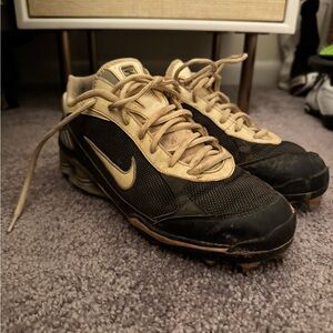 Nike Air Max Shox Baseball Spikes METAL Size 8 Mens